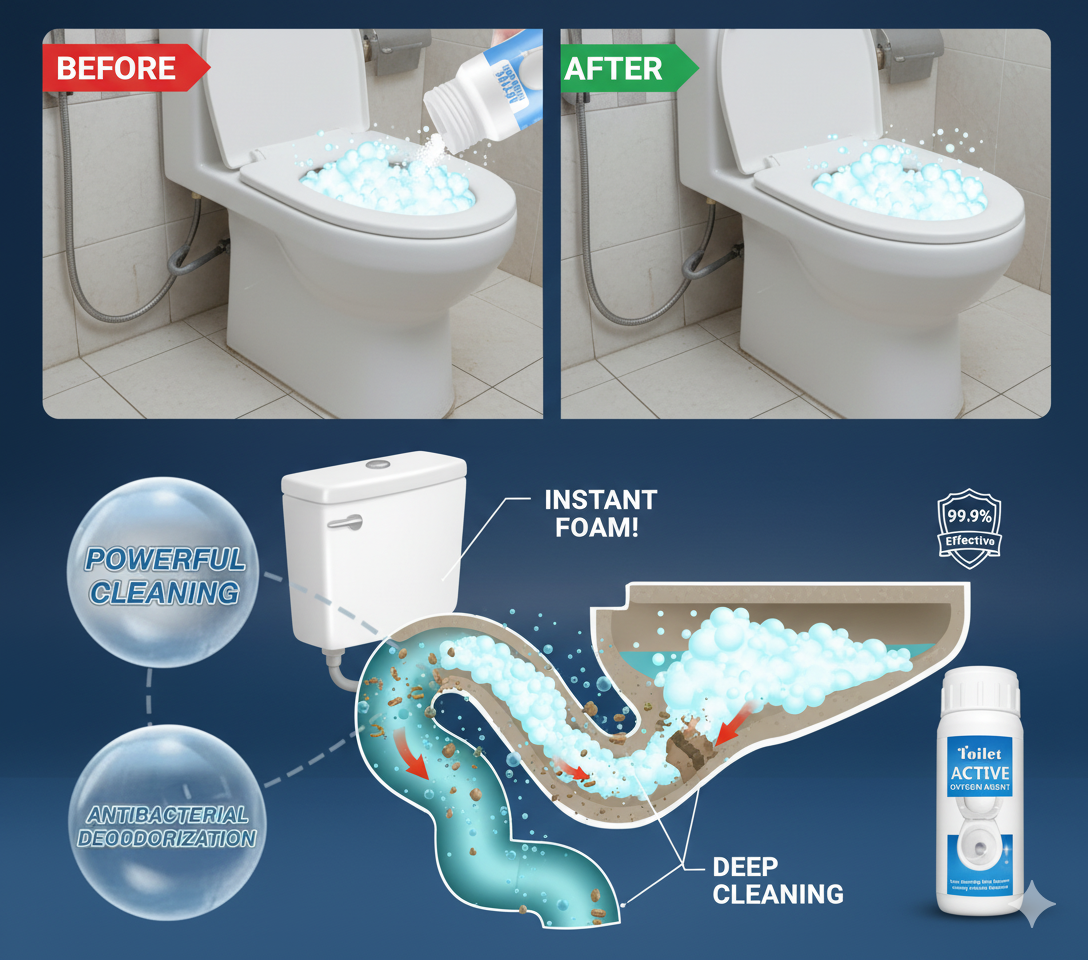 Powerful Toilet Active Oxygen Agent